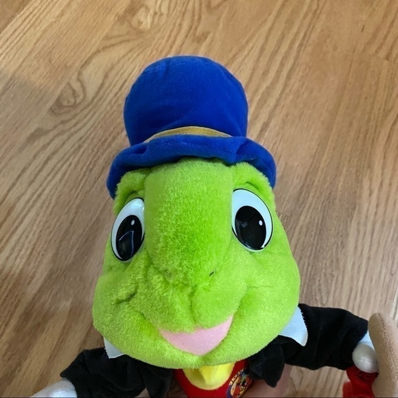 Vintage Jiminy Cricket Disney Plush Toy 90s Pinocchio Jimmy - Picture 8 of 8